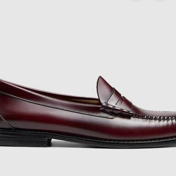 Men’s G.H. BASS burgundy penny loafers 8.5 stylish Weejuns shoes leather - Picture 1 of 10